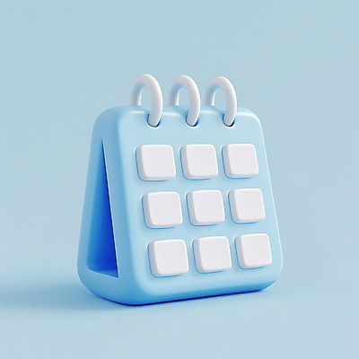 PSD 아이콘 입체아이콘 사람없음 파란색 3D아이콘 3D 달력 계획 컬러 컨셉 입체 디지털합성 파일형식