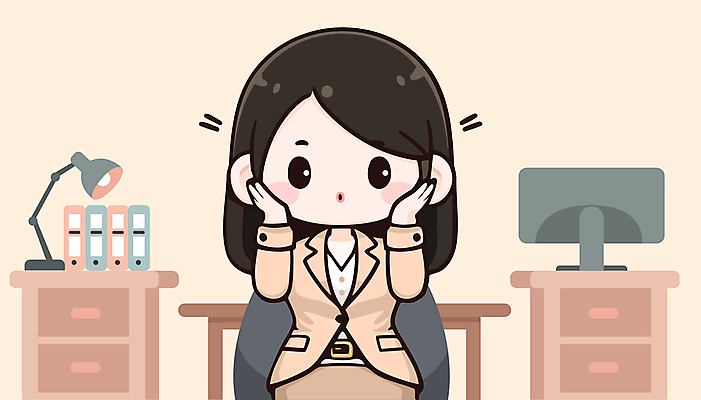 캐릭터 여자 의자 일러스트 회사 직장 한명 앉기 상반신 성인 사무실 직장인 비즈니스우먼 귀막기 살구색 성인여자한명만 국내일러스트 일러캐릭터 AI파일 직업 1 컬러 가구 비즈니스 모션 사람 손짓 여자한명만 성인여자만 파일형식 벡터