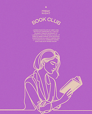 여자 포스터 라인일러스트 일러스트 레저 휴식 한명 상반신 성인 취미 책 독서 평화 보라색 교양 집중 읽기 심플 성인여자한명만 몰입 독서모임 국내일러스트 AI파일 1 컬러 컨셉 모션 사람 여자한명만 성인여자만 파일형식 벡터