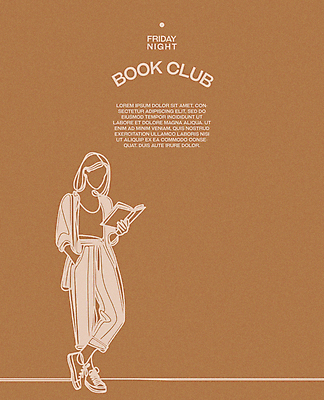 전신 여자 포스터 라인일러스트 일러스트 레저 휴식 한명 성인 취미 책 독서 운동 갈색 걷기 교양 집중 심플 성인여자한명만 몰입 독서모임 국내일러스트 AI파일 1 컬러 컨셉 모션 건강 사람 여자한명만 성인여자만 파일형식 벡터