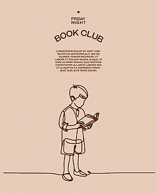 전신 남자 포스터 어린이 라인일러스트 일러스트 레저 휴식 한명 앉기 소년 취미 책 독서 교양 집중 순수 심플 베이지색 소년한명만 몰입 독서모임 국내일러스트 AI파일 1 컬러 컨셉 모션 사람 남자한명만 소년만 파일형식 벡터