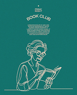 여자 포스터 라인일러스트 일러스트 레저 휴식 한명 앉기 상반신 성인 취미 책 초록색 독서 고요 교양 집중 심플 성인여자한명만 몰입 독서모임 국내일러스트 AI파일 1 컬러 컨셉 모션 사람 여자한명만 성인여자만 파일형식 벡터