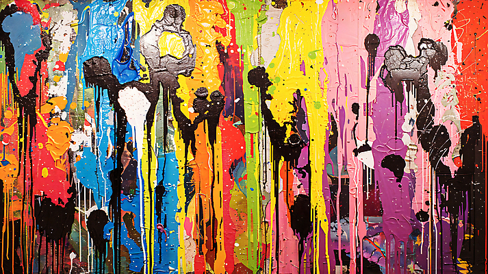 JPG 편집이미지 예술 패턴 추상 미술 사람없음 컬러풀 페인트 흐름 질감 캔버스 창의성 편집실사 AI포토 AI콘텐츠 컬러 컨셉 무늬 문화예술 CG 파일형식