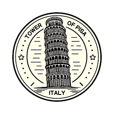건축 일러스트 사람없음 세계 탑 이탈리아 피사의사탑 랜드마크 베이지색 국내일러스트 AI파일 건축물 유럽 컬러 세계문화유산 파일형식 벡터