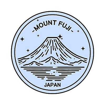 하늘색 일러스트 자연 사람없음 세계 일본 후지산 랜드마크 국내일러스트 AI파일 아시아 산 파란색 세계문화유산 생태계 파일형식 벡터
