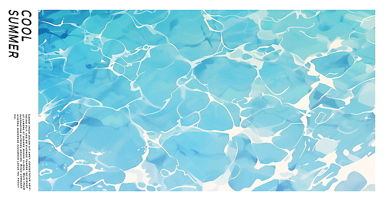 PSD 편집이미지 물결 백그라운드 수영장 사람없음 파란색 여름휴가 맑음 수면 시원함 상쾌 이미지편집 감정 컬러 날씨 휴가 물 파일형식 여름_계절