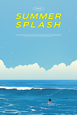 PSD 구름 디자인 여자 포스터 물결 바다 여행 일러스트 하늘 휴식 한명 상반신 성인 타이포그라피 해변 파란색 여름휴가 자유 성인여자한명만 국내일러스트 자연요소 문자 1 컬러 컨셉 휴가 사람 여자한명만 성인여자만 파일형식 여름_계절