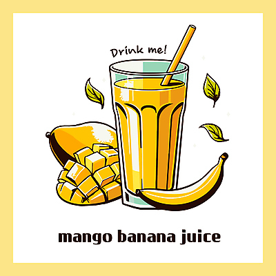 잎 일러스트 잔 바나나 빨대 사람없음 주스 달콤 시원함 유기농 상큼 망고 망고주스 국내일러스트 AI파일 식물 식기 웰빙 음료 과일 맛 과일주스 열대과일 파일형식 벡터