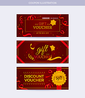 디자인 리본 일러스트 사람없음 세트 갈색 세일 금색 상품권 쿠폰 바코드 기프트카드 국내일러스트 AI파일 컬러 카드 파일형식 벡터