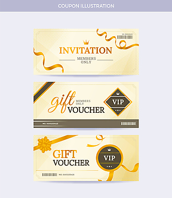 디자인 리본 일러스트 사람없음 세트 세일 금색 상품권 쿠폰 바코드 VIP 멤버십 기프트카드 국내일러스트 AI파일 컬러 카드 파일형식 벡터