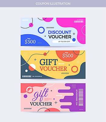 디자인 패턴 일러스트 사람없음 그래픽 세트 세일 원형 상품권 쿠폰 바코드 기프트카드 국내일러스트 AI파일 도형 무늬 카드 파일형식 벡터