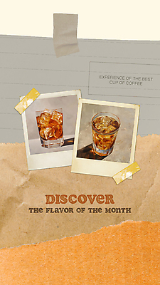 PSD 템플릿 포스터 종이 커피 잔 프레임 사람없음 커피잔 디지털합성 메뉴 테이프 아메리카노 아이스커피 편집소스 이미지템플릿 식기 음료 문구용품 파일형식