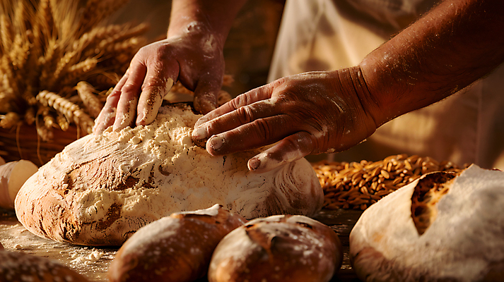 JPG 편집이미지 손 빵 신체부위 빵집 밀 반죽 밀가루 제빵 제빵사 편집실사 AI인물포토 AI콘텐츠 직업 음식 곡류 사람 제과제빵 상점 가루 CG 파일형식 AI포토
