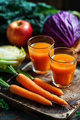 JPG 편집이미지 다이어트 잔 사람없음 건강관리 당근 사과 디지털합성 나무도마 적양배추 홈메이드 디톡스 해독주스 편집실사 AI포토 AI콘텐츠 식기 과일 뿌리채소 도마 건강 관리 목재 주스 CG 양배추 만들기 파일형식