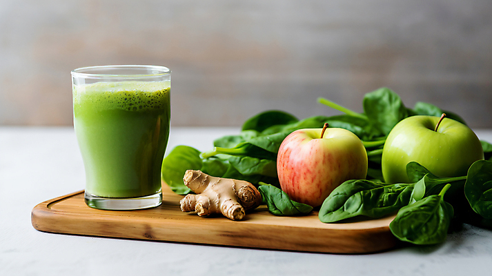 JPG 편집이미지 다이어트 잔 사람없음 초록색 건강관리 사과 디지털합성 풋사과 시금치 생강 나무도마 홈메이드 디톡스 해독주스 편집실사 AI포토 AI콘텐츠 식기 컬러 채소 과일 도마 건강 관리 목재 주스 CG 만들기 파일형식