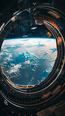 JPG 편집이미지 과학 창문 사람없음 우주 행성 우주선 디지털합성 편집실사 AI포토 AI콘텐츠 CG 파일형식