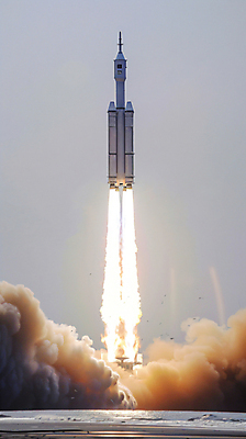 JPG 편집이미지 과학 기술 사람없음 우주 로켓 연기 발사 디지털합성 개발 편집실사 AI포토 AI콘텐츠 CG 파일형식