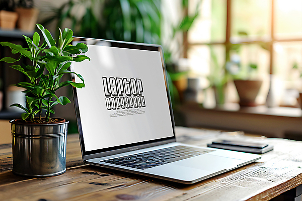 PSD 식물 편집이미지 화분 비즈니스 창문 사람없음 노트북 햇빛 카페 카피스페이스 이미지편집 전자제품 태양 상점 공백 파일형식