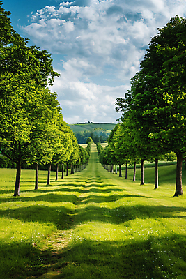 JPG 나무 구름 편집이미지 자연 하늘 그림자 풍경 사람없음 햇빛 그늘 디지털합성 메타세콰이어길 편집실사 AI포토 AI콘텐츠 자연요소 식물 길 태양 CG 생태계 메타세콰이어 파일형식