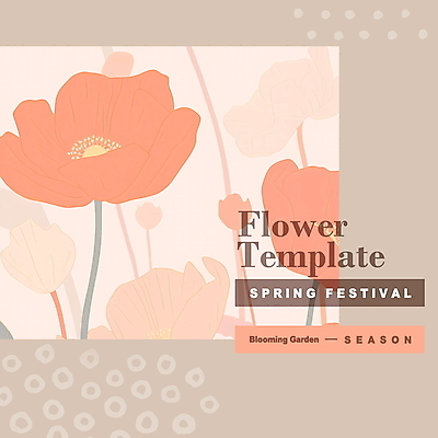 PSD 템플릿 디자인 꽃 분홍색 봄꽃 프레임 사람없음 세일 봄 디지털합성 심플 베이지색 편집소스 봄축제 이미지템플릿 식물 계절 컬러 축제 파일형식