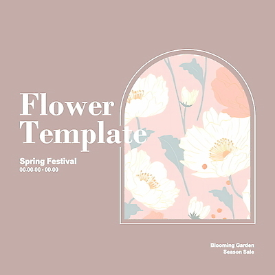 PSD 템플릿 디자인 꽃 분홍색 봄꽃 프레임 사람없음 봄 디지털합성 심플 편집소스 봄축제 이미지템플릿 식물 계절 컬러 축제 파일형식