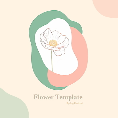 PSD 템플릿 디자인 꽃 봄꽃 프레임 사람없음 봄 디지털합성 심플 베이지색 편집소스 봄축제 이미지템플릿 식물 계절 컬러 축제 파일형식