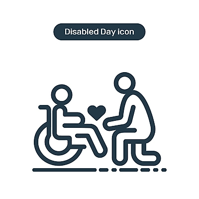 전신 아이콘 선 사람모양 사람없음 옆모습 하트 마음 도움 무릎꿇기 장애인 라인아이콘 휠체어 주기 심플 장애 단순화된 배려 장애인의날 2D아이콘 AI파일 모양 뷰포인트 컨셉 모션 파일형식 벡터 법정기념일