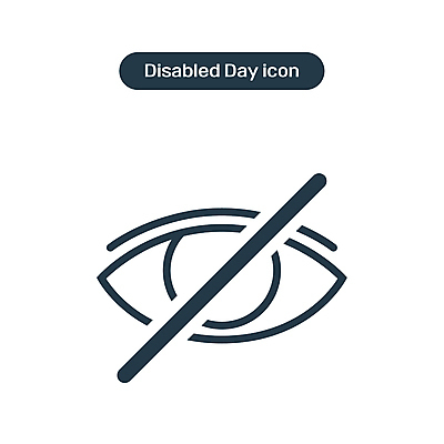 아이콘 선 신체부위 장애인 라인아이콘 심플 장애 단순화된 시각장애인 장애인의날 안구 차단 2D아이콘 AI파일 사람 파일형식 벡터 법정기념일