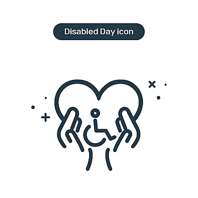 전신 아이콘 손 선 옆모습 신체부위 하트 마음 보호 장애인 라인아이콘 휠체어 심플 손모양 장애 관심 단순화된 배려 장애인의날 2D아이콘 AI파일 모양 뷰포인트 컨셉 사람 파일형식 벡터 법정기념일 손_신체부위