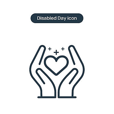 아이콘 손 선 신체부위 하트 마음 장애인 라인아이콘 휠체어 심플 손모양 장애 관심 단순화된 배려 장애인의날 2D아이콘 AI파일 모양 사람 파일형식 벡터 법정기념일 손_신체부위