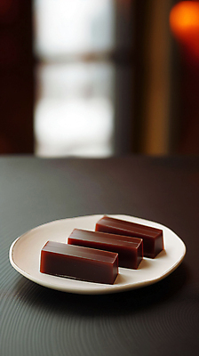 JPG 편집이미지 접시 조각 디저트 사람없음 고급 달콤 디지털합성 양갱 전통과자 편집소스 편집실사 AI포토 AI콘텐츠 식기 음식 컨셉 과자 맛 CG 파일형식