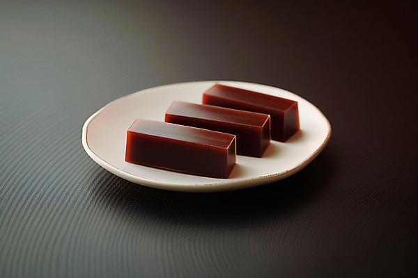 JPG 편집이미지 접시 조각 디저트 사람없음 고급 달콤 디지털합성 양갱 전통과자 편집소스 편집실사 AI포토 AI콘텐츠 식기 음식 컨셉 과자 맛 CG 파일형식