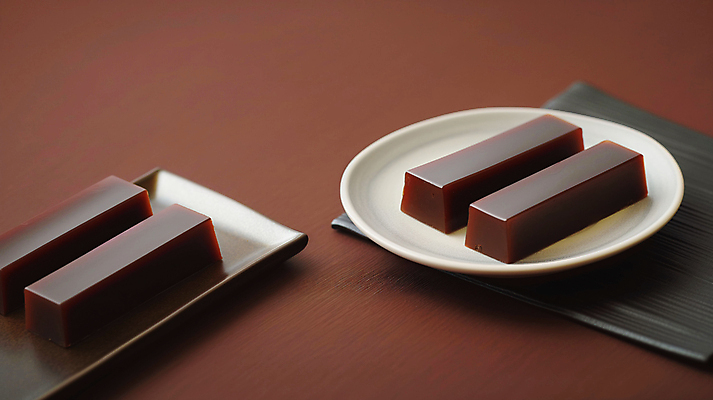 JPG 편집이미지 접시 조각 디저트 사람없음 고급 달콤 디지털합성 양갱 전통과자 편집소스 편집실사 AI포토 AI콘텐츠 식기 음식 컨셉 과자 맛 CG 파일형식