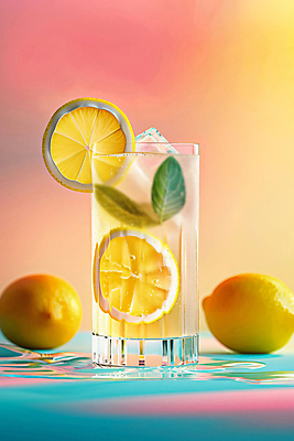 JPG 편집이미지 잎 단면 잔 그림자 사람없음 여름 노란색 얼음 시원함 레몬 레모네이드 디지털합성 상큼 편집소스 편집실사 AI포토 AI콘텐츠 자연요소 식물 식기 계절 컬러 과일 CG 에이드 파일형식