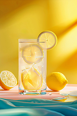 JPG 편집이미지 단면 잔 그림자 사람없음 여름 노란색 얼음 시원함 레몬 레모네이드 디지털합성 상큼 편집소스 편집실사 AI포토 AI콘텐츠 자연요소 식기 계절 컬러 과일 CG 에이드 파일형식