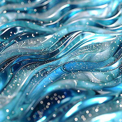 JPG 편집이미지 물결 사람없음 파란색 반짝임 디지털합성 편집소스 편집실사 AI컴퓨터그래픽 AI콘텐츠 컬러 모션 CG 파일형식