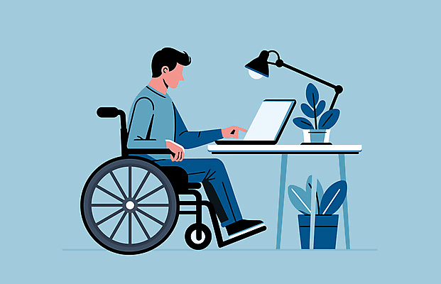 전신 식물 남자 화분 일러스트 한명 성인 일상 노트북 사무실 터치 스탠드 업무 장애인 책상 휠체어 장애 독립 혼자 성인남자한명만 장애인취업 국내일러스트 AI파일 1 가구 비즈니스 조명 사람 라이프 전자제품 작업 남자한명만 성인남자만 파일형식 벡터