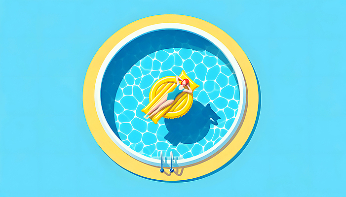 JPG 전신 여자 수영복 일러스트 수영장 그림자 한명 성인 여름휴가 눕기 비치베드 튜브 성인여자한명만 국내일러스트 AI일러스트 AI콘텐츠 1 옷 모션 휴가 사람 여자한명만 성인여자만 파일형식 여름_계절