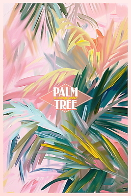 PSD 포스터 분홍색 백그라운드 일러스트 페인팅 열대 타이포그라피 사람없음 여름 야자수 빈티지 야자수잎 트로피컬아트 국내일러스트 나무 문자 계절 컬러 컨셉 잎 그림 파일형식