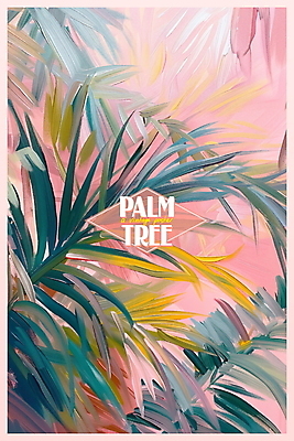 PSD 포스터 분홍색 백그라운드 일러스트 페인팅 열대 타이포그라피 사람없음 여름 야자수 빈티지 야자수잎 트로피컬아트 국내일러스트 나무 문자 계절 컬러 컨셉 잎 그림 파일형식