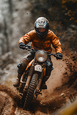 JPG 편집이미지 자연 한명 성인 야외 갈색 바이크 흙 오토바이 헬멧 속도 오프로드 흙먼지 성인한명만 편집실사 AI인물포토 AI콘텐츠 1 육상교통 컬러 사람 보호장비 CG 생태계 먼지 성인만 파일형식 AI포토