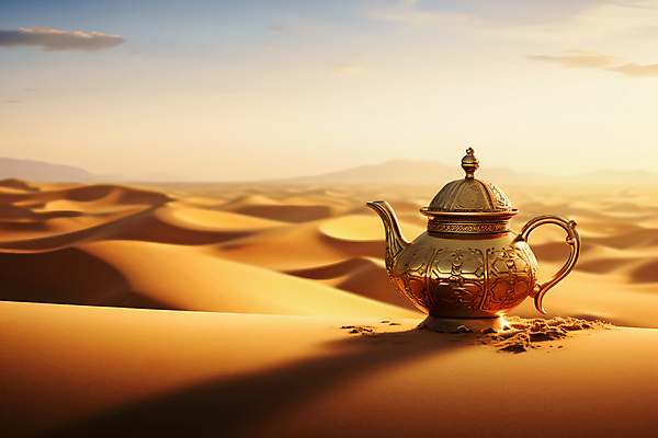 JPG 구름 편집이미지 백그라운드 하늘 주전자 요정 사람없음 노란색 사막 램프 연기 신비 소원 편집실사 AI컴퓨터그래픽 AI콘텐츠 자연요소 컬러 컨셉 주방용품 조명 CG 파일형식