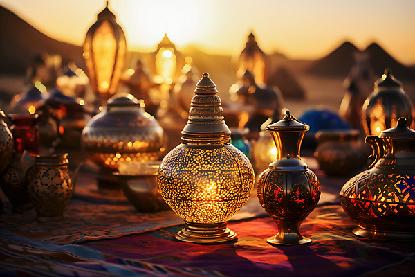 JPG 편집이미지 백그라운드 요정 사람없음 빛 주황색 사막 램프 연기 신비 소원 편집실사 AI컴퓨터그래픽 AI콘텐츠 컬러 컨셉 조명 CG 파일형식