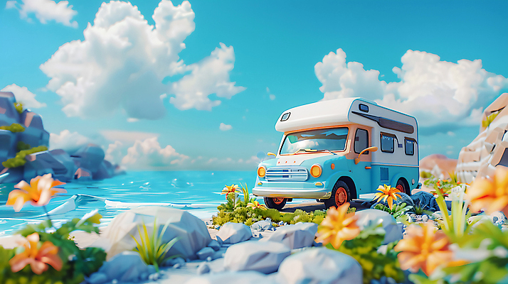 JPG 구름 편집이미지 바다 자연 하늘 사람없음 3D 귀여움 들꽃 바위 풀잎 캠핑카 로우폴리 편집3D AI컴퓨터그래픽 AI콘텐츠 자연요소 꽃 컨셉 잎 자동차 돌_바위 풀_식물 디지털합성 생태계 파일형식