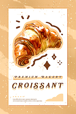 PSD 포스터 일러스트 페인팅 프레임 타이포그라피 사람없음 반짝임 갈색 빈티지 낙서 크루아상 유화 국내일러스트 문자 빵 컬러 컨셉 모션 미술 파일형식