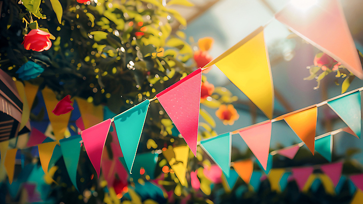 JPG 편집이미지 꽃 나뭇잎 사람없음 야외 장식 햇빛 노을 화려 삼각형 숲 가랜드 편집실사 AI포토 AI콘텐츠 자연요소 도형 식물 컨셉 잎 태양 CG 파티용품 파일형식