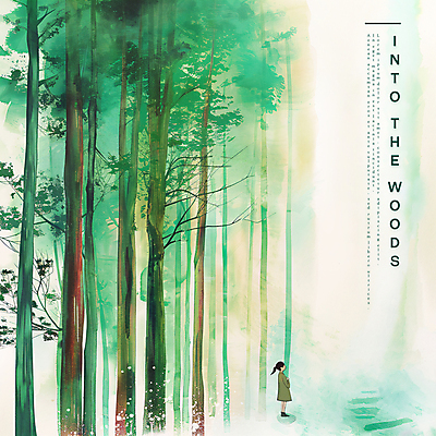 PSD 나무 여자 포스터 어린이 일러스트 붓터치 수채화 한명 풍경 소녀 타이포그라피 초록색 여름 숲 번짐 감성 소녀한명만 카피스페이스 국내일러스트 식물 문자 1 계절 컬러 컨셉 사람 공백 여자한명만 소녀만 파일형식 효과