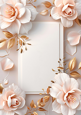 JPG 편집이미지 꽃 종이 잎 사람없음 장식 흰색 화려 초대장 초대 카피스페이스 편집실사 AI포토 AI콘텐츠 카드프레임 식물 컬러 컨셉 카드_감사 프레임 공백 CG 파일형식