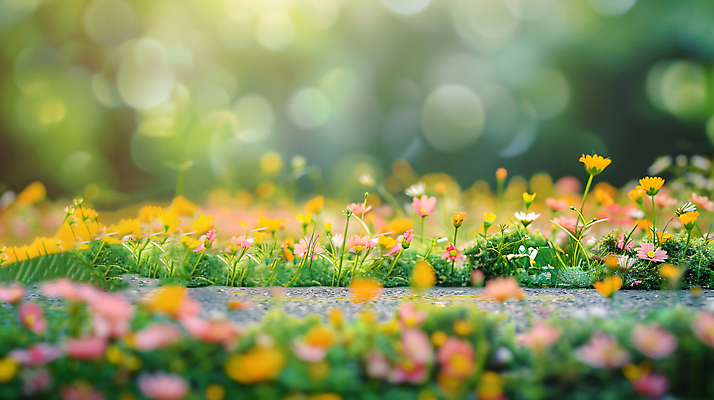 JPG 편집이미지 꽃 행복 도로 여행 사람없음 햇빛 봄 미니어처 드라이브 편집실사 AI포토 AI콘텐츠 식물 계절 감정 길 교통시설 태양 모형 운전 CG 파일형식