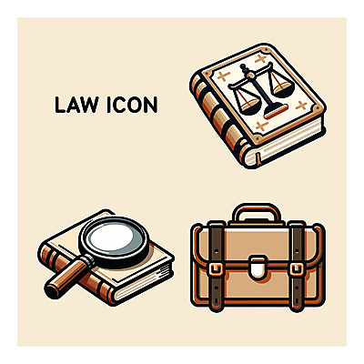 아이콘 서류가방 돋보기 사람없음 정보 오브젝트 검사_조사 법 법전 제헌절 법의날 2D아이콘 AI파일 가방 책 국경일 파일형식 벡터 법정기념일